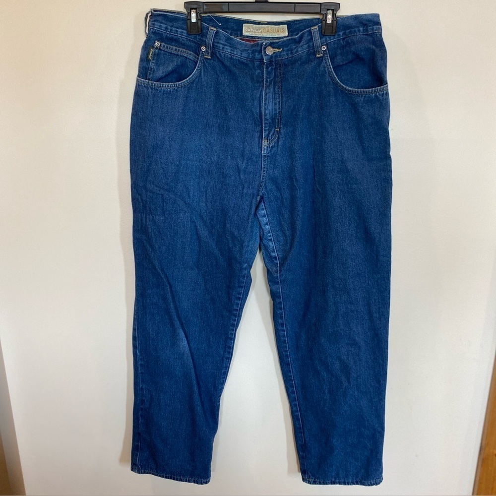 Cabelas Casuals Fleece Lined Denim Jeans Womens Size 18 Regular High Rise